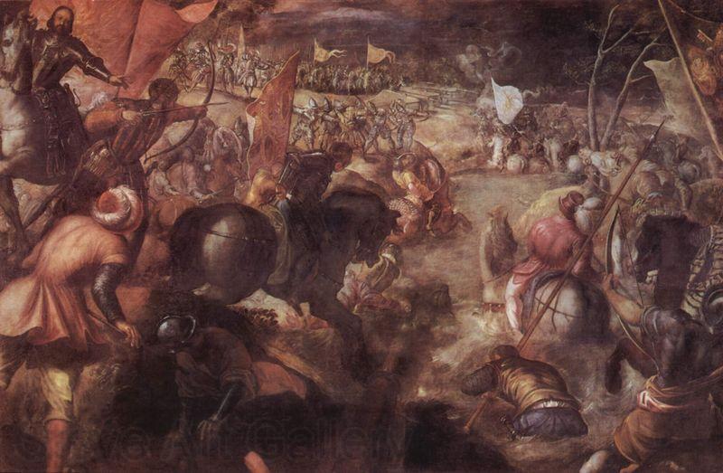 Jacopo Tintoretto Die Schlacht am Taro Norge oil painting art